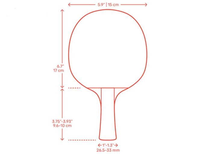 Kích thước vợt bóng được thiết kế phù hợp cho từng đối tượng sử dụng