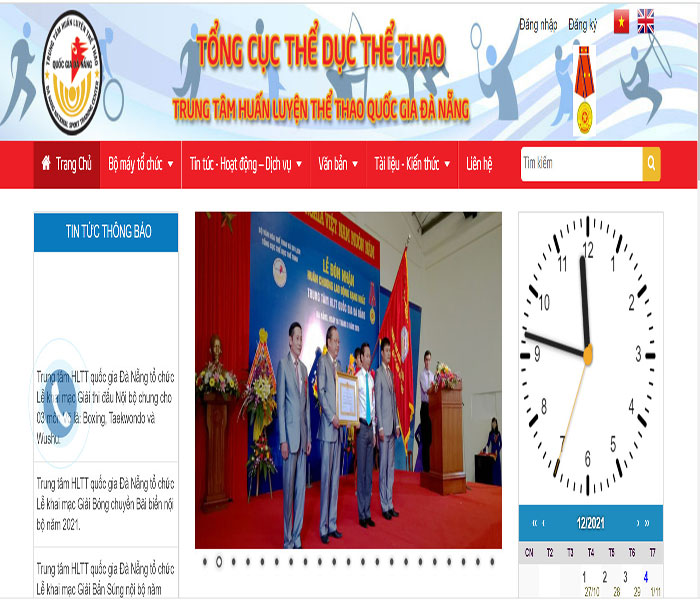 Trang thông tin chính thức của trung tâm huấn luyện thể thao Đà Nẵng